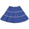 子供服 女の子 綿100％ドット柄レースつきギャザースカート ブルー(61) 背面
