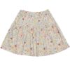 子供服 女の子 綿100％花柄リボン付きギャザースカート オフホワイト(11) 背面