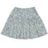 子供服 女の子 綿100％花柄リボン付きギャザースカート ブルー(61) 正面