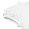 子供服 女の子 お花モチーフ＆ティーカップ刺繍フリル袖Tシャツ オフホワイト(11) デザインポイント2