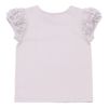 子供服 女の子 お花モチーフ＆ティーカップ刺繍フリル袖Tシャツ パープル(91) 背面