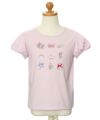子供服 女の子 綿100％アクセサリー小物プリントTシャツ ピンク(02) トルソー正面