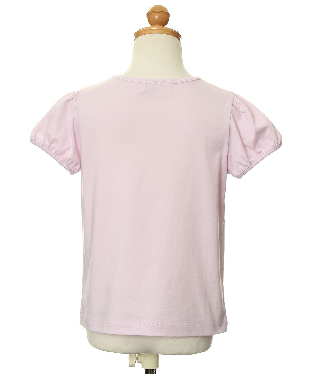 子供服 女の子 綿100％アクセサリー小物プリントTシャツ ピンク(02) トルソー背面