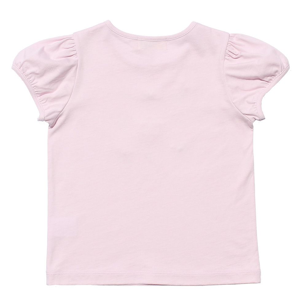 子供服 女の子 綿100％アクセサリー小物プリントTシャツ ピンク(02) 背面