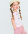 子供服 女の子 綿100％アクセサリー小物プリントTシャツ ピンク(02) モデル画像1