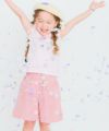 子供服 女の子 綿100％アクセサリー小物プリントTシャツ ピンク(02) モデル画像3