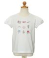 子供服 女の子 綿100％アクセサリー小物プリントTシャツ オフホワイト(11) トルソー正面