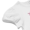 子供服 女の子 綿100％アクセサリー小物プリントTシャツ オフホワイト(11) デザインポイント2