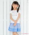 子供服 女の子 綿100％アクセサリー小物プリントTシャツ オフホワイト(11) モデル画像2