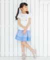 子供服 女の子 綿100％アクセサリー小物プリントTシャツ オフホワイト(11) モデル画像3