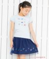 子供服 女の子 綿100％アクセサリー小物プリントTシャツ ブルー(61) モデル画像1