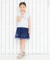 子供服 女の子 綿100％アクセサリー小物プリントTシャツ ブルー(61) モデル画像3