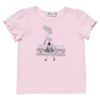 子供服 女の子 綿100％女の子＆風船プリントTシャツ ピンク(02) 正面