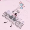 子供服 女の子 綿100％女の子＆風船プリントTシャツ ピンク(02) デザインポイント1
