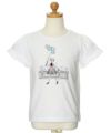 子供服 女の子 綿100％女の子＆風船プリントTシャツ オフホワイト(11) トルソー正面