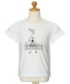 子供服 女の子 綿100％女の子＆風船プリントTシャツ オフホワイト(11) トルソー正面