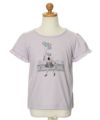子供服 女の子 綿100％女の子＆風船プリントTシャツ パープル(91) トルソー正面