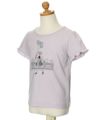 子供服 女の子 綿100％女の子＆風船プリントTシャツ パープル(91) トルソー斜め