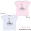 ベビー服 女の子 ベビーサイズ綿100％女の子＆風船プリントTシャツ