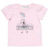 ベビー服 女の子 ベビーサイズ綿100％女の子＆風船プリントTシャツ ピンク(02) 正面