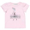 ベビー服 女の子 ベビーサイズ綿100％女の子＆風船プリントTシャツ ピンク(02) 正面