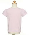 子供服 女の子 綿100％音符モチーフ＆リボン付きTシャツ ピンク(02) トルソー背面