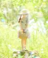 子供服 女の子 綿100％音符モチーフ＆リボン付きTシャツ ピンク(02) モデル画像アップ