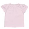 ベビー服 女の子 ベビーサイズ綿100％音符モチーフ＆リボン付きTシャツ ピンク(02) 背面
