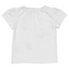ベビー服 女の子 ベビーサイズ綿100％音符モチーフ＆リボン付きTシャツ オフホワイト(11) 背面