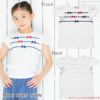 子供服 女の子 綿100％リボン付きフレアースリーブTシャツ