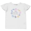 子供服 女の子 綿100％貝殻モチーフTシャツ オフホワイト(11) 正面