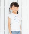 子供服 女の子 綿100％貝殻モチーフTシャツ オフホワイト(11) モデル画像3