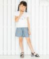 子供服 女の子 綿100％貝殻モチーフTシャツ オフホワイト(11) モデル画像4