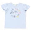 子供服 女の子 綿100％貝殻モチーフTシャツ ブルー(61) 正面