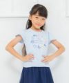 子供服 女の子 綿100％貝殻モチーフTシャツ ブルー(61) モデル画像1