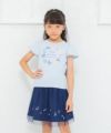 子供服 女の子 綿100％貝殻モチーフTシャツ ブルー(61) モデル画像3
