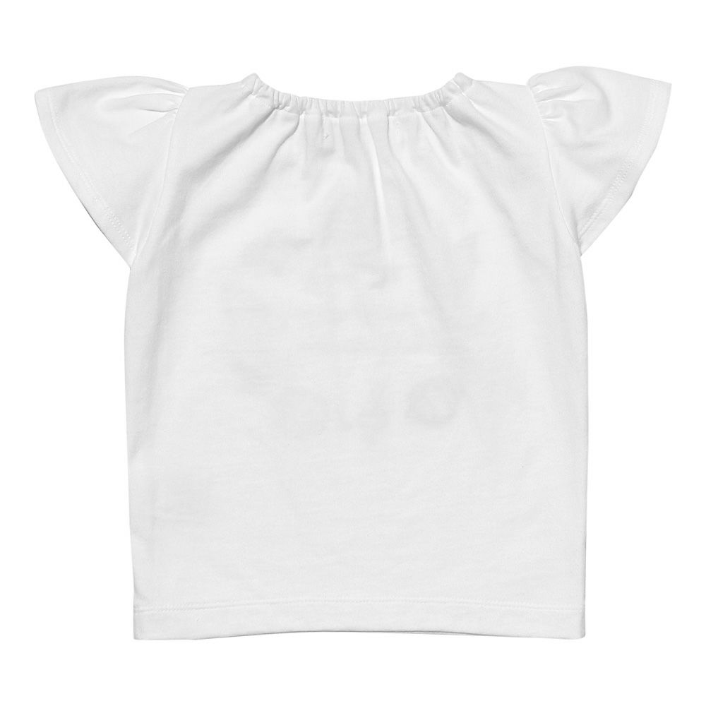 ベビー服 女の子 ベビーサイズ綿100％貝殻モチーフTシャツ オフホワイト(11) 背面