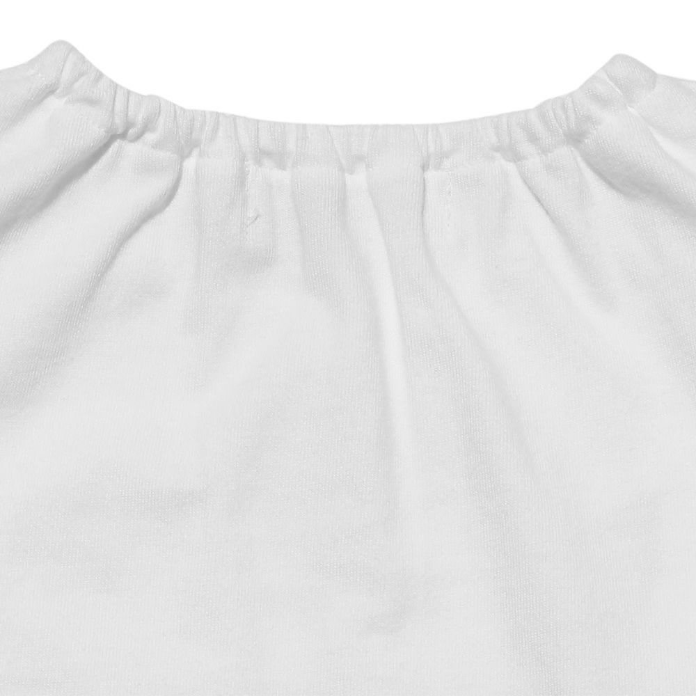 ベビー服 女の子 ベビーサイズ綿100％貝殻モチーフTシャツ オフホワイト(11) デザインポイント2