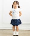 ベビー服 女の子 ベビーサイズ綿100％貝殻モチーフTシャツ オフホワイト(11) モデル画像