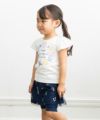 ベビー服 女の子 ベビーサイズ綿100％貝殻モチーフTシャツ オフホワイト(11) モデル画像