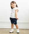 ベビー服 女の子 ベビーサイズ綿100％貝殻モチーフTシャツ オフホワイト(11) モデル画像