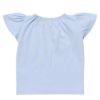 ベビー服 女の子 ベビーサイズ綿100％貝殻モチーフTシャツ ブルー(61) 背面