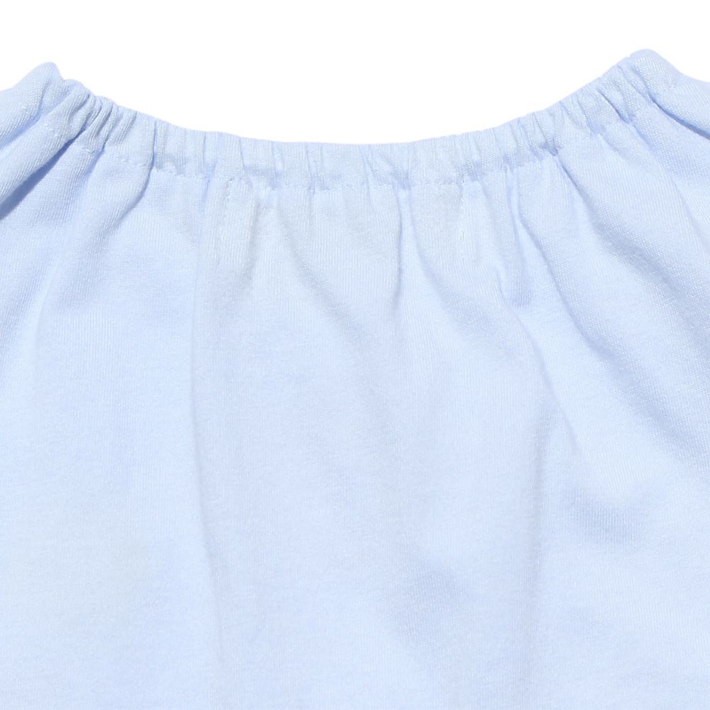 ベビー服 女の子 ベビーサイズ綿100％貝殻モチーフTシャツ ブルー(61) デザインポイント2
