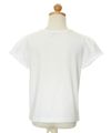 子供服 女の子 綿100％リボンモチーフフリル袖Tシャツ オフホワイト(11) トルソー背面