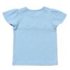 子供服 女の子 綿100％水玉ドット柄フリル＆リボンつきTシャツ ブルー(61) 背面