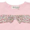 ベビー服 女の子 ベビーサイズ花柄リボンモチーフ付きTシャツ ピンク(02) デザインポイント1