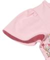 ベビー服 女の子 ベビーサイズ花柄リボンモチーフ付きTシャツ ピンク(02) デザインポイント2