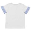 子供服 女の子 綿100％音符刺繍ストライプ柄フリルつきTシャツ オフホワイト(11) 背面