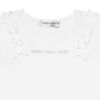 子供服 女の子 綿100％ラインストーンロゴTシャツ オフホワイト(11) デザインポイント1