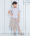 子供服 女の子 綿100％ラインストーンロゴTシャツ パープル(91) モデル画像4